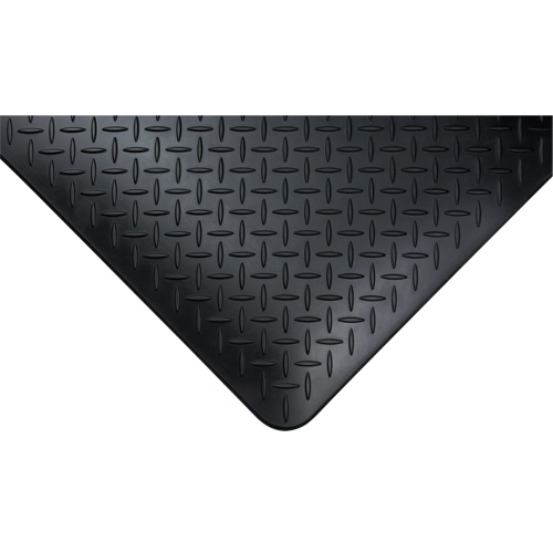 Tapis antifatigue, Losange, 1-2/3' x 3-1/4' x 3/4", Noir, Polyur&eacute;thane O-Max