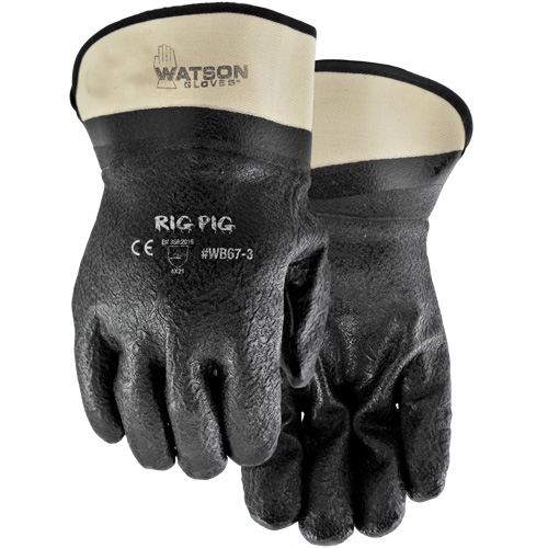 Gants Rig Pig, Taille unique, R&ecirc;vetement Nitrile/PVC, Enveloppe en Jersey O-Max