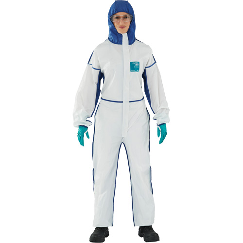 Combinaisons 3 pi&egrave;ces 1800 AlphaTec confortable, Grand, Bleu/Blanc, Microporeux/SMS O-Max