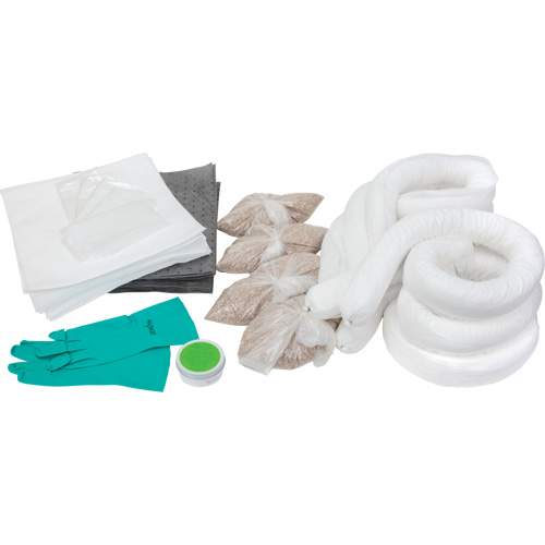 Trousse d'&eacute;quipement de lutte contre les d&eacute;versements, Huile seulement/Universel, Overpack, Absorbance de 20 gal. US O-Max