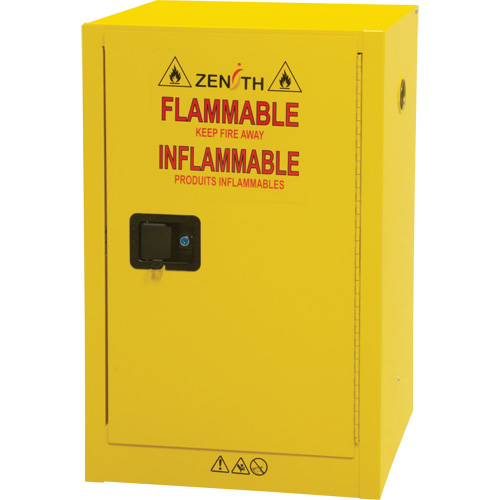 Flammable Aerosol Storage Cabinet, 12 gal., 1 Door, 23" W x 35" H x 18" D O-Max