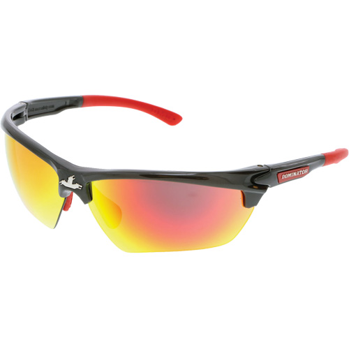 Dominator DM3 Series Safety Glasses, Orange Mirror Lens, Anti-Fog/Anti-Scratch, ANSI Z87+ O-Max