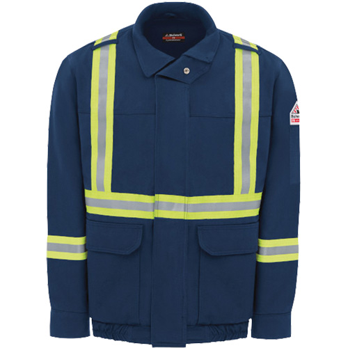 Blouson aviateur doubl&eacute; pour hommes avec garniture r&eacute;fl&eacute;chissante, Petit, Bleu marin, 29 cal/cm² O-Max