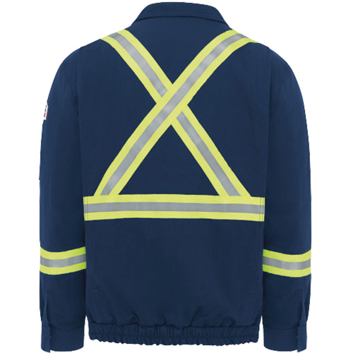 Blouson aviateur doubl&eacute; pour hommes avec garniture r&eacute;fl&eacute;chissante, Petit, Bleu marin, 29 cal/cm² O-Max