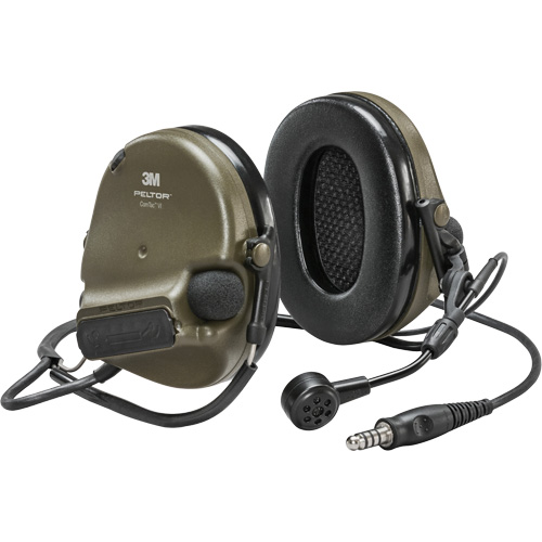 Casque VI NIB avec fils de sortie unique Peltor ComTac, Style Cordon cervical, 22 dB O-Max