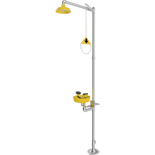 Douche durgence et douche oculaire combin&eacute;es, Socle O-Max