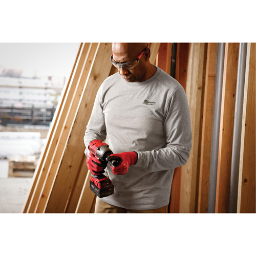 T-shirt de travail hybride, Hommes, Petit, Gris O-Max