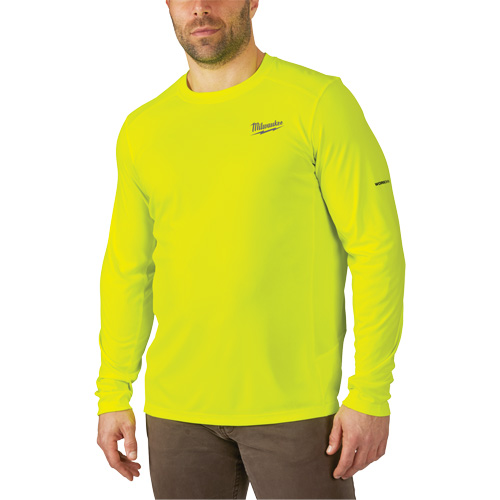 Workskin Lightweight High Visibility Shirt, Men's, Small, Yellow O-Max