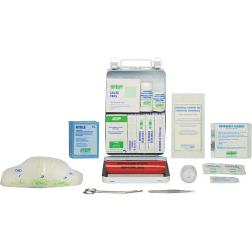 Basic 16 Unit First Aid Kit, Meets CSA Z1220-17 Type 2 Low-Risk Environment, Small (2-25 Workers) O-Max