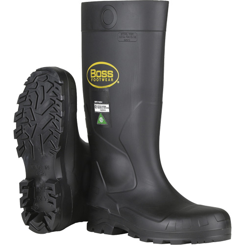 Botte de s&eacute;curit&eacute; compl&egrave;te Boss Dynamic, PVC, Embout Acier, Pointure 6, Semelle R&eacute;sistant aux perforations O-Max