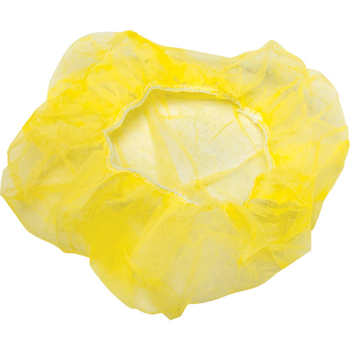 Bonnets bouffants, Polypropyl&egrave;ne, 21", Jaune O-Max