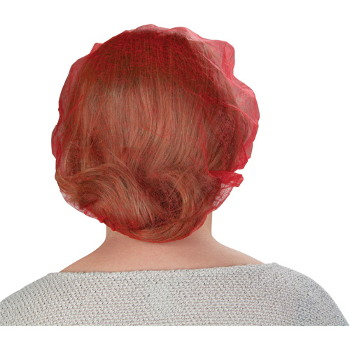 Bonnets bouffants, Polypropyl&egrave;ne, 21", Rouge O-Max