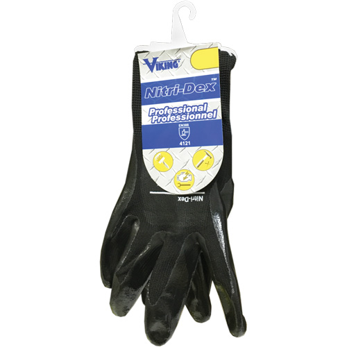 Nitri-Dex Work Gloves, Size 7, Nitrile Coated, Polyester Shell, EN 388 Level 1 O-Max