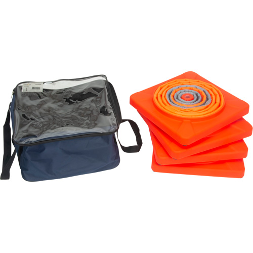 C&ocirc;ne de signalisation repliable, 28" h, Orange O-Max
