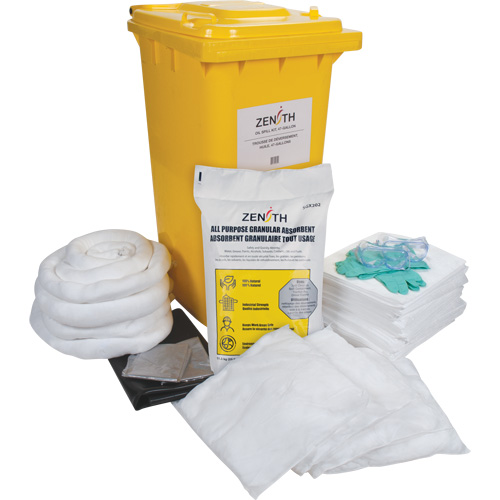 Spill Kit, Oil Only, Bin, 63 US gal. Absorbancy O-Max