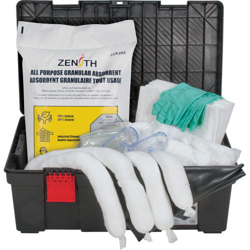 Trousses contre les d&eacute;versements dans une boîte &agrave; outils, Huile seulement, Bac, Absorbance de 31 gal. US O-Max