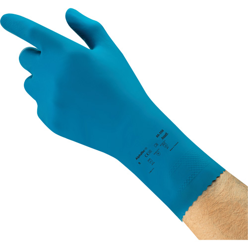 Gants r&eacute;sistants aux produits chimiques AlphaTec 88-356 pour l'industrie alimentaire, Taille 7, 12" lo, Latex de caoutchouc, 17 mils O-Max
