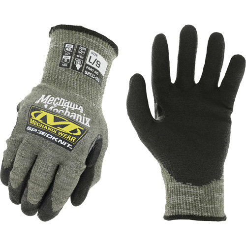 Gants de travail Speedknit, Taille 7, Calibre 13, Rev&ecirc;tement Ur&eacute;thane, Enveloppe en PEHP/Tungst&egrave;ne, ASTM ANSI niveau A9 O-Max