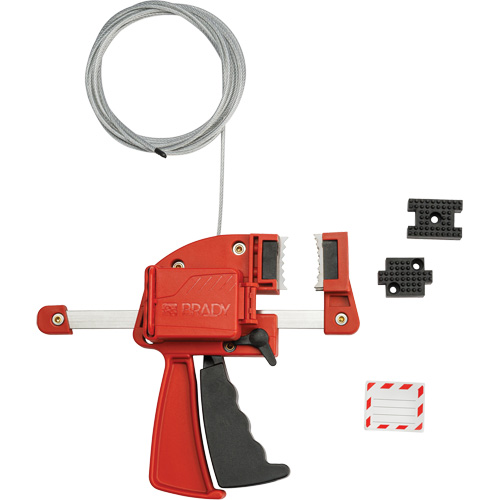 Red Clamping Cable Lockout, 8' Length O-Max