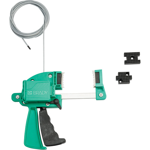 Green Clamping Cable Lockout, 8' Length O-Max