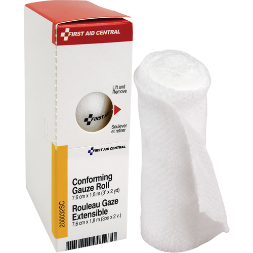 SmartCompliance&reg; Refill Conforming Stretch Gauze Bandage, Roll, 6' L x 3" W, Sterile, Medical Device Class 1 O-Max
