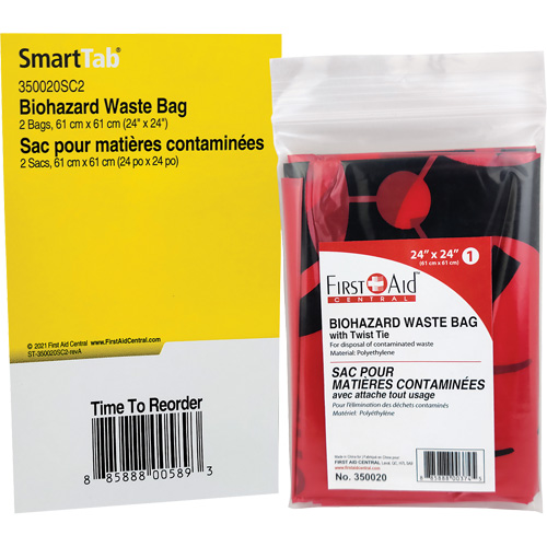Recharge de sacs &agrave; d&eacute;chets SmartCompliance, Biorisque, 24" lo x 24" la O-Max