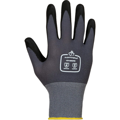 Gants anti-abrasion Dexterity, 2T-petit/5, R&ecirc;vetement Mousse de nitrile, Calibre 15, Enveloppe en Nylon/Coton O-Max