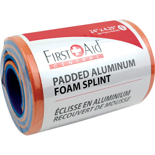 Splint, Multipurpose, Aluminum Foam Padded, 24", Non-Medical O-Max