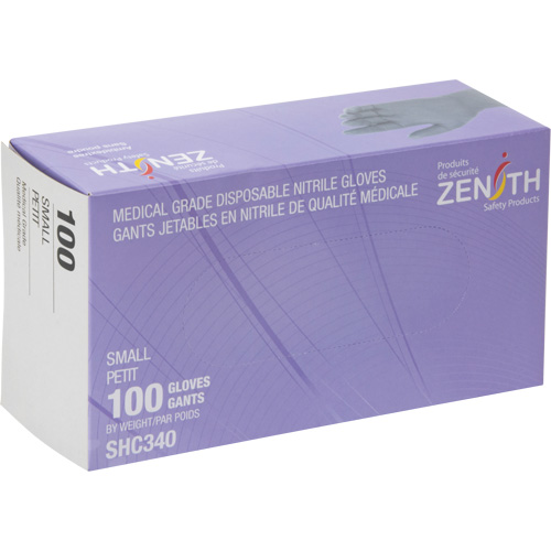 Medical Grade Disposable Gloves, Small, Nitrile, 6-mil, Powder-Free, Black, Class 2 O-Max