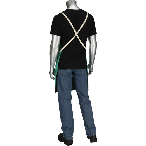 Dynamic Ironcat&reg; FR Cotton Sateen Apron, Bib, Green O-Max