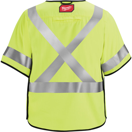 Gilet de s&eacute;curit&eacute; &agrave; maille d&eacute;tachable, Noir/Jaune lime haute visibilit&eacute;, Moyen/Petit O-Max