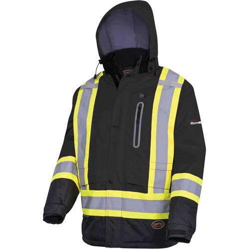 5409 Veste imperm&eacute;able &agrave; isolation thermique, Hommes, Petit, Noir O-Max