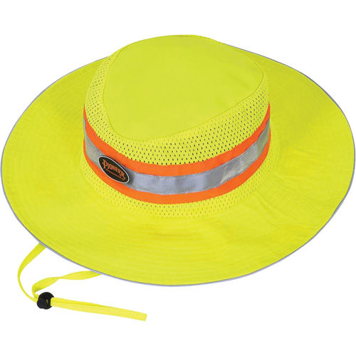 279 Chapeau de garde forestier avec sangle, Jaune lime haute visibilit&eacute;, Polyester O-Max