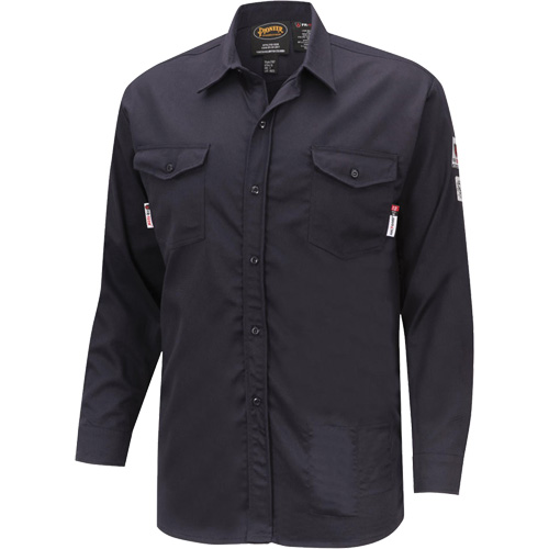 7742 Chemise de s&eacute;curit&eacute; ignifug&eacute;e FR-Tech, Petit, Bleu marin O-Max