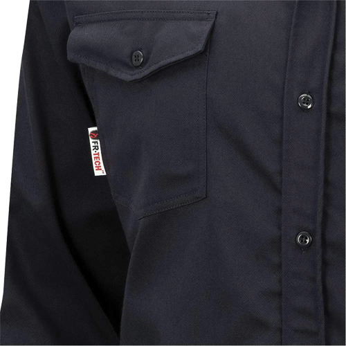 7742 Chemise de s&eacute;curit&eacute; ignifug&eacute;e FR-Tech, Petit, Bleu marin O-Max