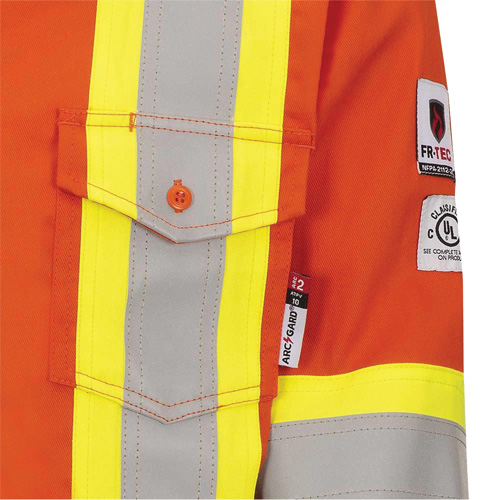 7743 Chemise de s&eacute;curit&eacute; ignifug&eacute;e FR-Tech, Petit, Orange haute visibilit&eacute; O-Max