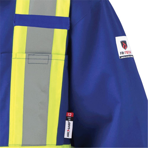7706 Combinaison ignifuge FR-Tech avec fermetures &agrave; glissi&egrave;re aux jambes, Taille 36, Bleu royal, 9,7 cal/cm² O-Max