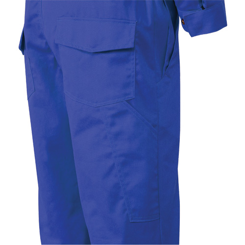 7706T Combinaison ignifuge FR-Tech avec fermetures &agrave; glissi&egrave;re aux jambes, Taille 40 (grand taille), Bleu royal, 9,7 cal/cm² O-Max