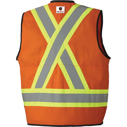 7732 Veste d'arpenteur ignifuge et r&eacute;sistant aux arcs &eacute;lectriques FR-Tech, Petit, Orange haute visibilit&eacute;, 9,7 cal/cm² O-Max