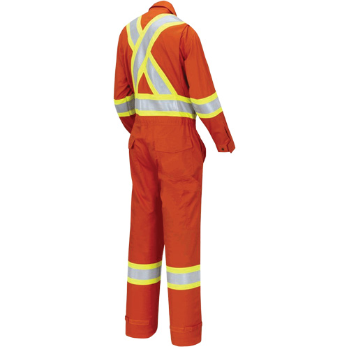 7702W Combinaison FR-Tech ignifuge/contre les arcs pour femme, Taille T-petit, Orange haute visibilit&eacute;, 10 cal/cm² O-Max