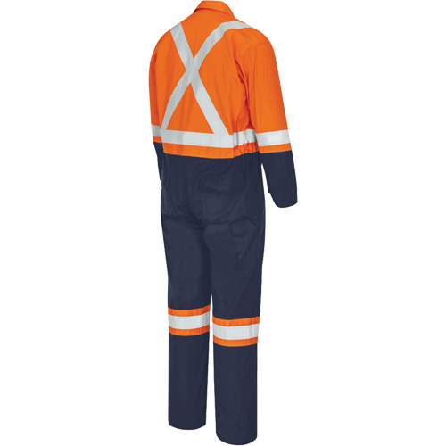 7702BB Combinaison de s&eacute;curit&eacute; FR-Tech 2 tons, Taille 36, Bleu marin/Orange, 10 cal/cm² O-Max