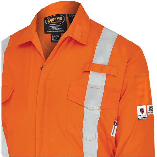 7702BB Combinaison de s&eacute;curit&eacute; FR-Tech 2 tons, Taille 36, Bleu marin/Orange, 10 cal/cm² O-Max