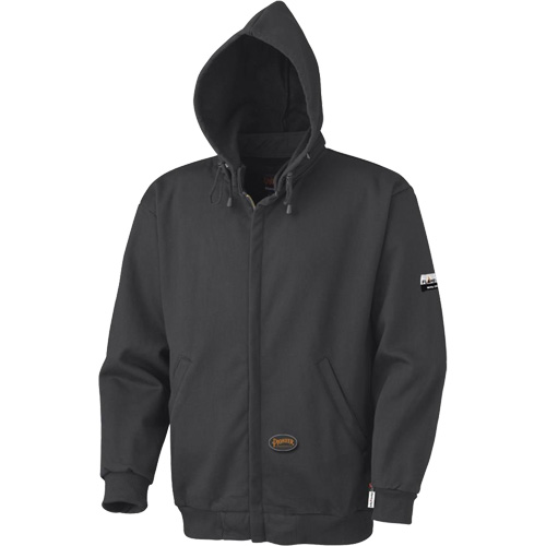 337 Capuche &agrave; fermeture &eacute;clair ignifug&eacute;e, Hommes, T-petit, Noir, 22 cal/cm² O-Max