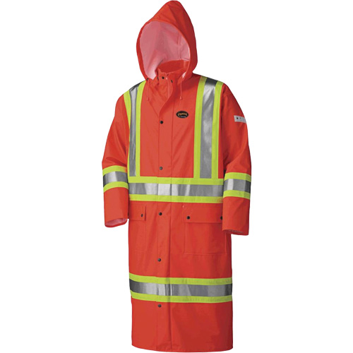 5896 Manteau long imperm&eacute;able et ignifuge, Petit, Orange haute visibilit&eacute; O-Max