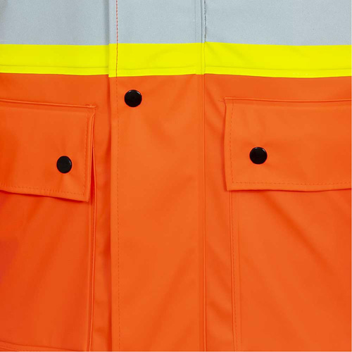 5892PKT Veste de s&eacute;curit&eacute; imperm&eacute;able &agrave; haute visibilit&eacute; ignifuge, T-petit, Orange haute visibilit&eacute; O-Max