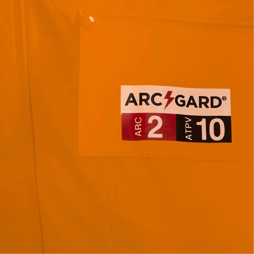 5880 Manteau de pluie ignifuge et protection contre les &eacute;clats d'arc &eacute;lectrique, T-petit, Orange haute visibilit&eacute;, 10 cal/cm² O-Max