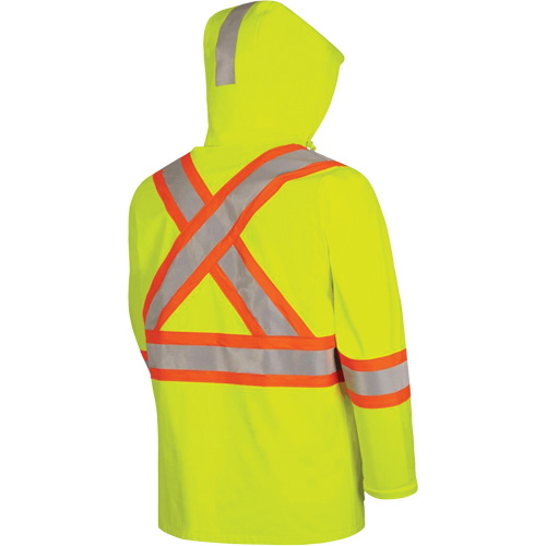 5881 Manteau de pluie ignifuge et protection contre les &eacute;clats d'arc &eacute;lectrique, T-petit, Jaune haute visibilit&eacute;, 10 cal/cm² O-Max