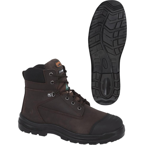 1026 Bottes de travail 6" marron, Cuir, Embout Acier, Taille 10 O-Max
