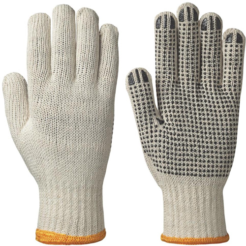 501 Knitted Dotted-Palm Gloves, Poly/Cotton, X-Large O-Max