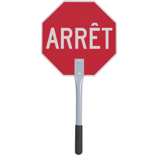 Panneau darr&ecirc;t/ralentissement de circulation – français O-Max